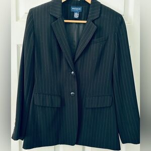 Ann Taylor Charcoal Pinstripe Jacket